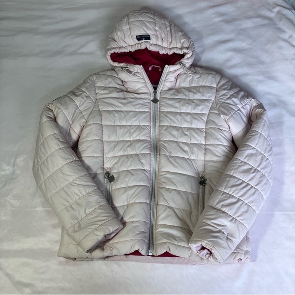 Canada Goose Girls Light Pink Quilted Puffer Jacket-Large - Picture 2 of 16